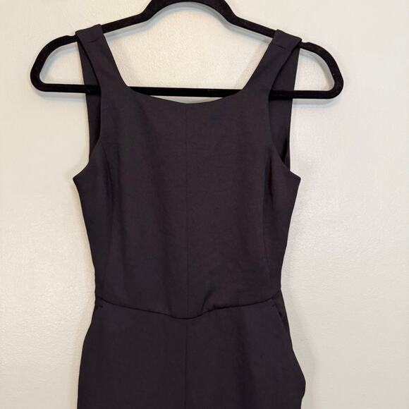 Aritzia Wilfred Ecoulement Tie Back Jumpsuit Womens 0 Black Cropped Wide Leg - Picture 4 of 10